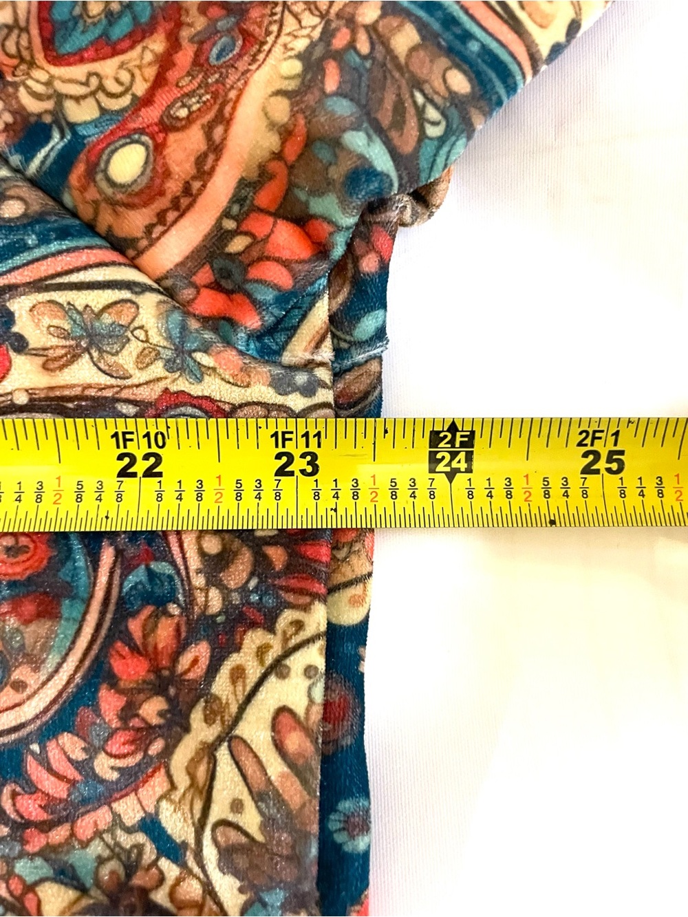 Paisley Print Velour Blouse XL - Picture 10 of 16